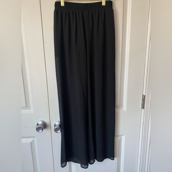 Sheer Mesh High-Rise wide  Pants - Picture 1 of 4